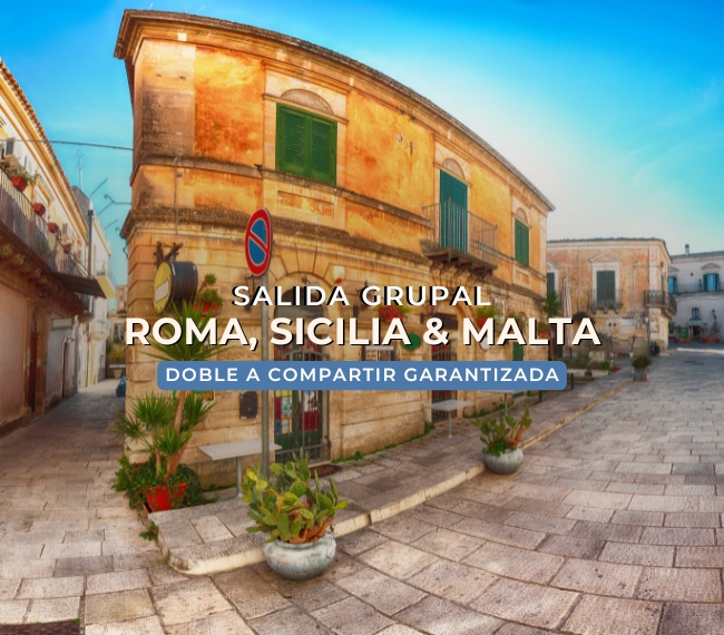 ROMA, SICILIA Y MALTA EN GRUPO - Salida 12 DE JUNIO 2025 - 15 das / 13 noches